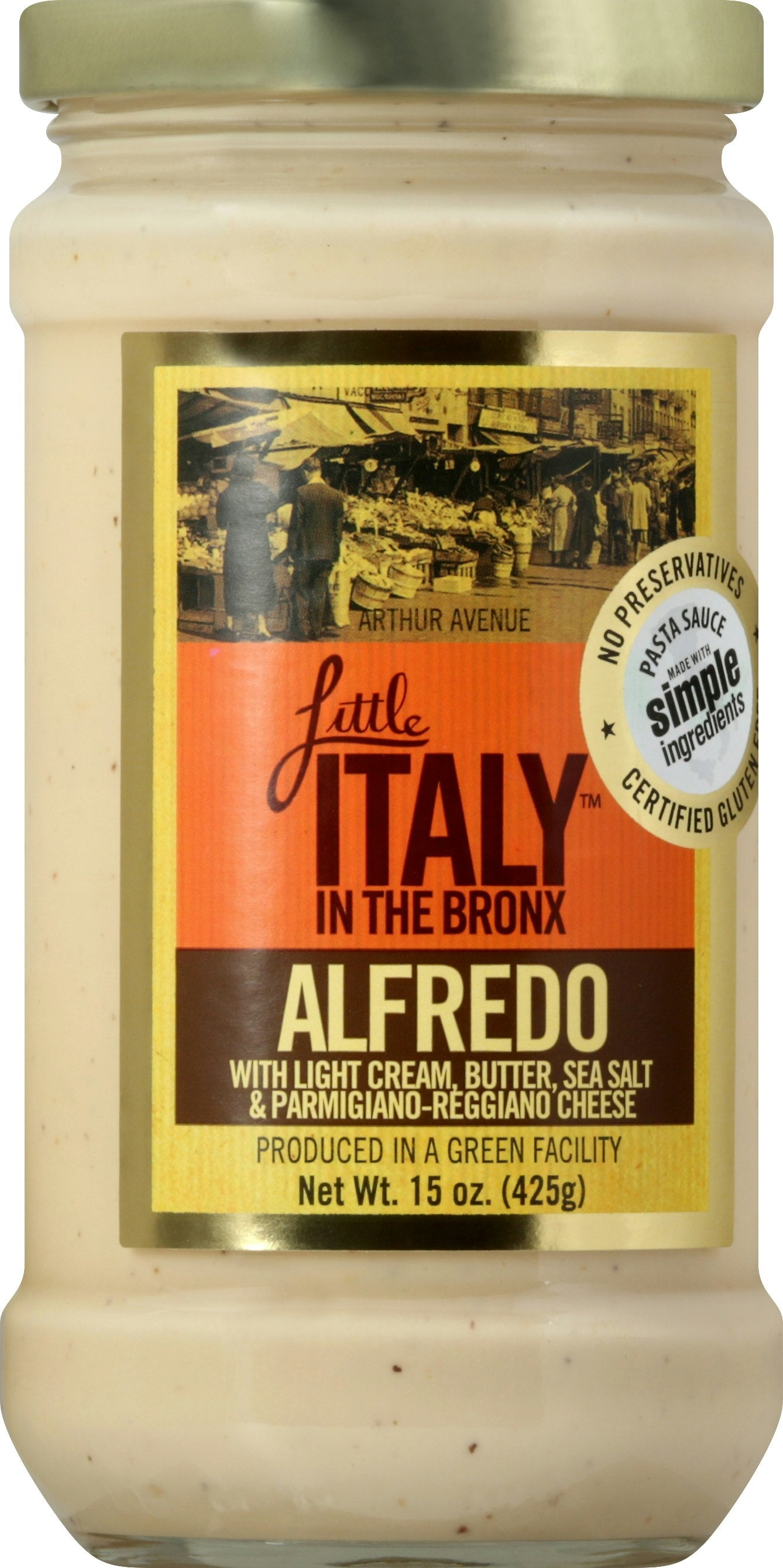 Little Italy In The Bronx Sauce Alfredo 15 Oz Pack of 6