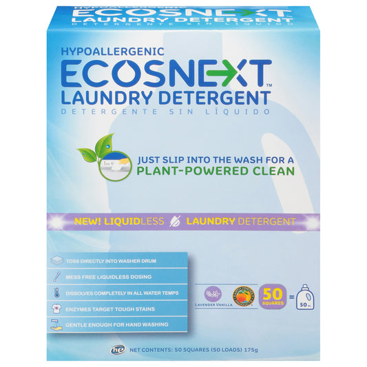 Ecos Laundry Next Liquid less Sheet Lavander Vanilla 50 Each (Pack of 10)