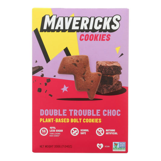 Mavericks Snacks - Cookies Double Trouble Chocolate 7.04 oz (Pack of 8)