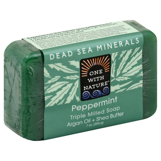 One With Nature Soap Bar Peppermint 7 Oz (Pack of 3)