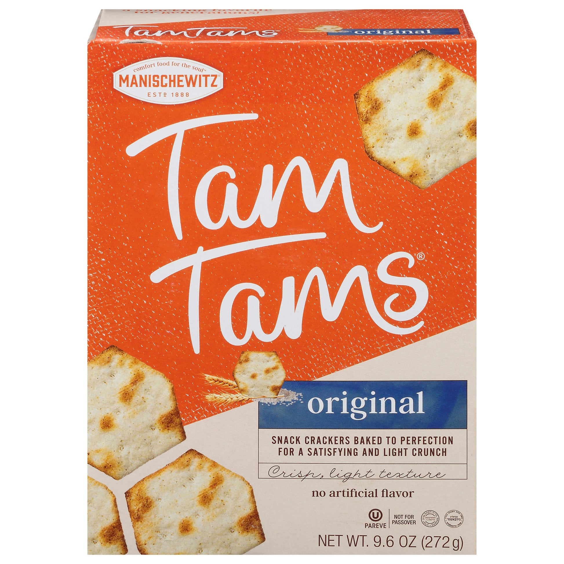 Manischewitz Cracker Snack Tamtam Original 9.6 Oz Pack of 12