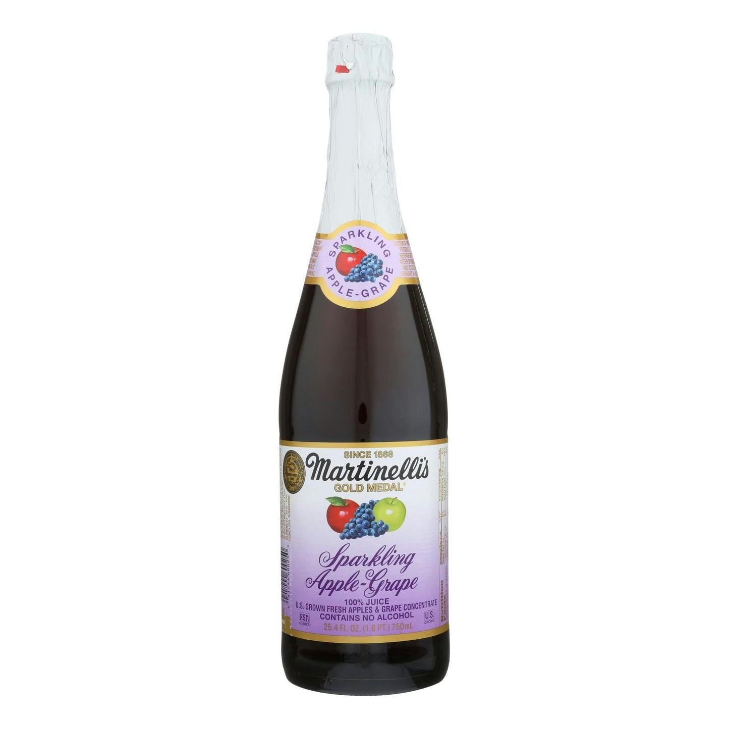 Martinelli's Sparkling Juice - Apple Grape 25.4 fl oz (Pack of 12)