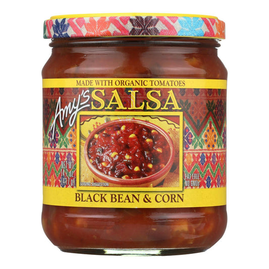 Amy's Black Bean & Corn Salsa Organic - 14.7 oz (Pack of 6)