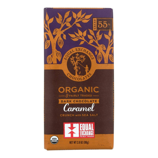 Equal Exchange Chocolate Bar Dark Caramel Organic 2.8 Oz (Pack of 12)