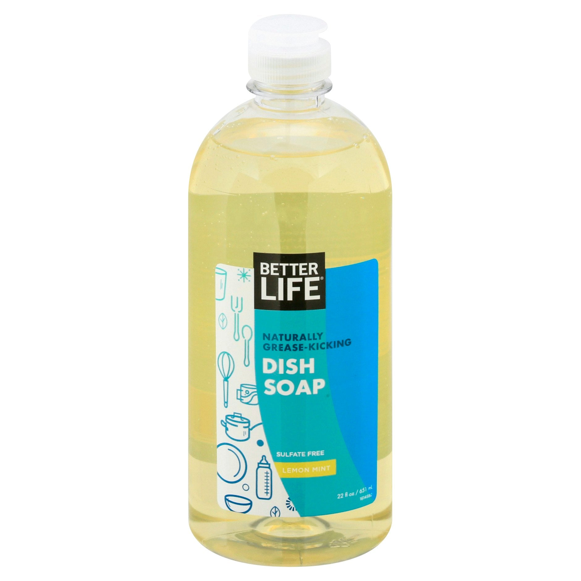 Better Life Dish Soap Lemon Mint 22 Oz Pack of 6