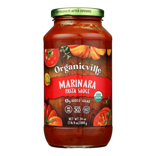 Organicville - Pasta Sauce Marinara Whole 24 oz (Pack of 6)