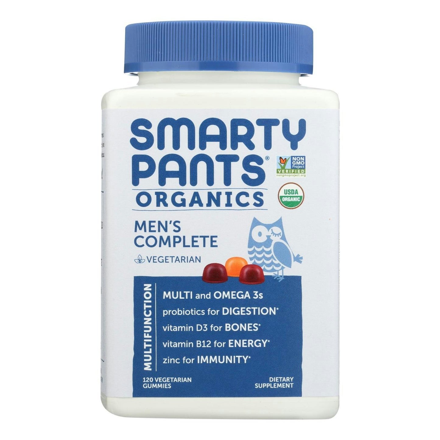 Smartypants Gummy Vitamin Men's Complete Organic (120 Gummies)