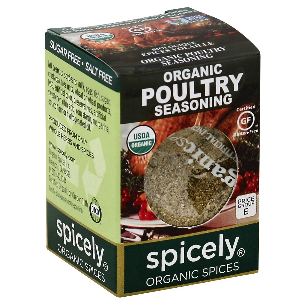 Spicely Organics Seasoning Poultry Box 0.35 Oz Pack of 6