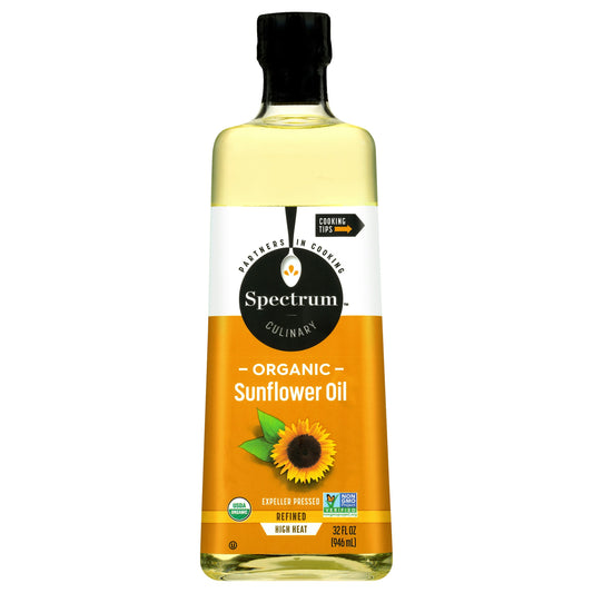 Spectrum Naturals Oil Sunflower High Heat Organic 32 fl oz (Pack of 12)