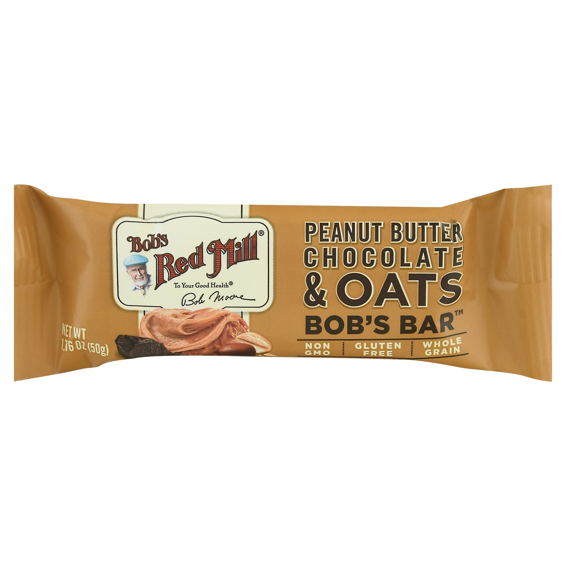 Bobs Red Mill Bar Oat Peanut Butter Chocolate 1.76 oz (Pack of 12)