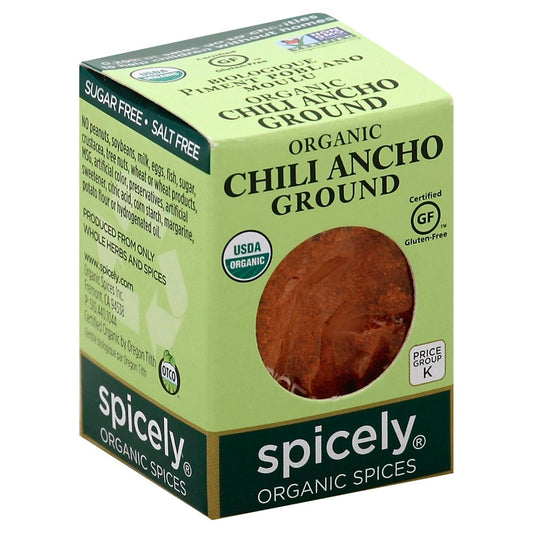 Spicely Organics Spice Chli Ancho Ground Box 0.45 Oz Pack of 6