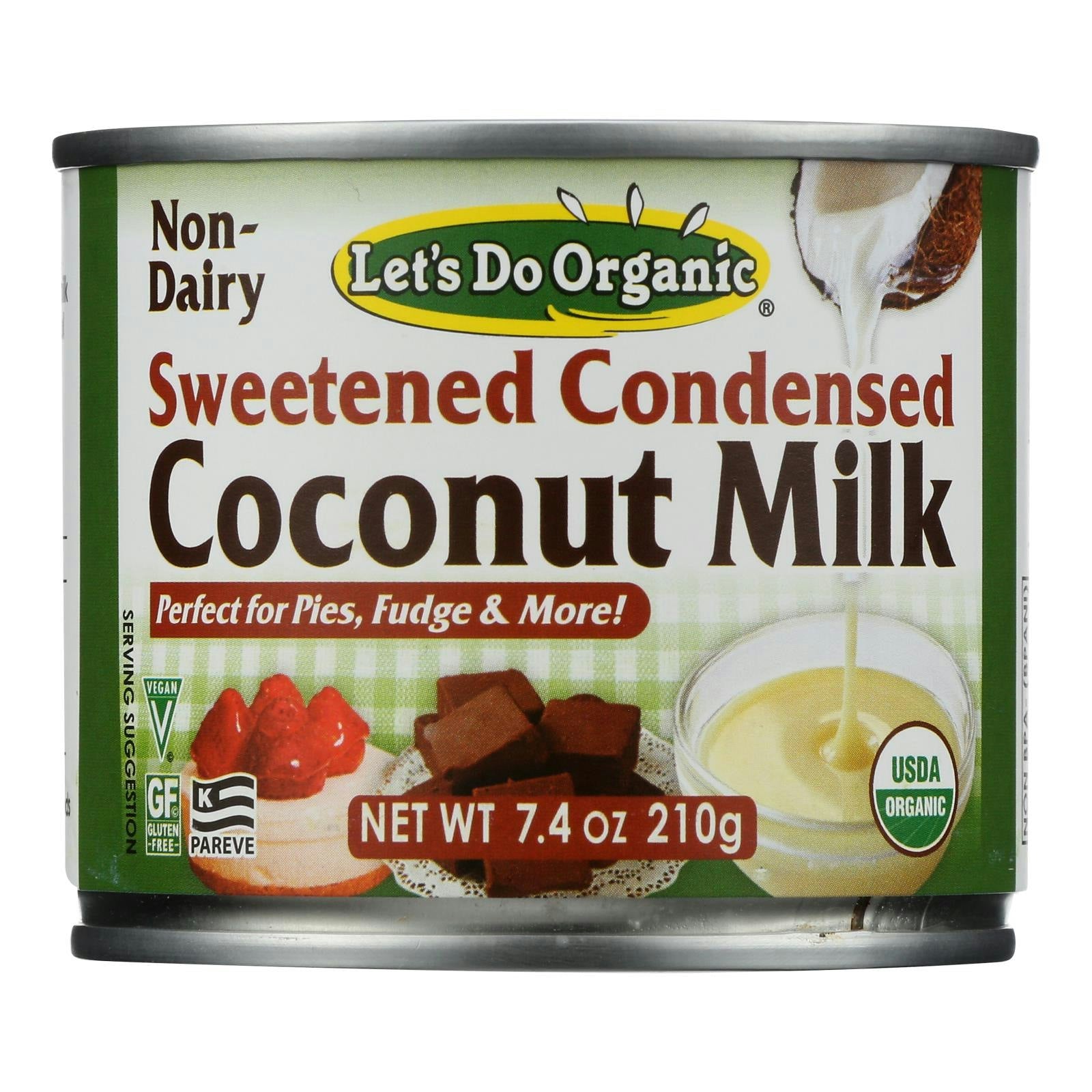 Let's Do O Milk Coconut Condensed Organic Gluten Free 7.4 Oz Pack of 6