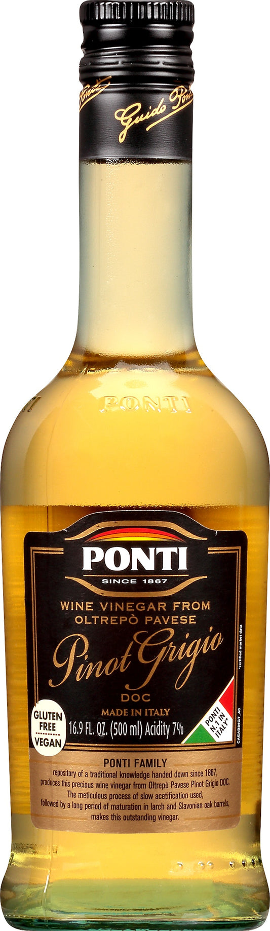 Ponti Pinot Wine Vinegar 16.9 Oz (Pack of 6)