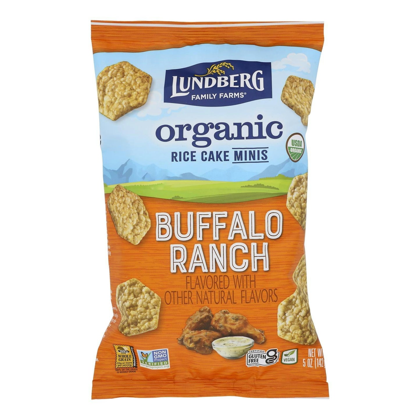 Lundberg Family Farms - Rice Cakes Mini Buff Ranch 5 oz (Pack of 6)