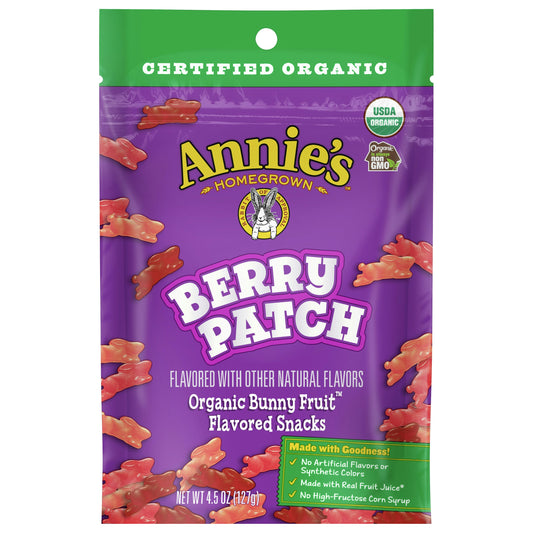 Annies Homegrown Fruit Snack Bunny Berry 4.5 oz (Pack of 8)