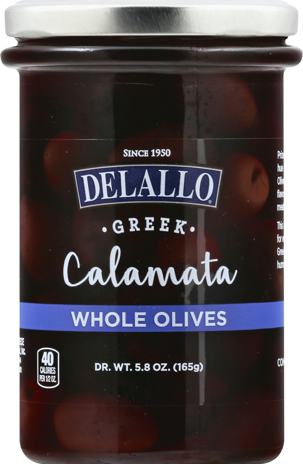 Delallo Olive Calamata 5.8 Oz Pack of 6