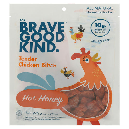 Brave Good Kind Chicken Bites Hot Honey 2.5 oz (Pack of 10)