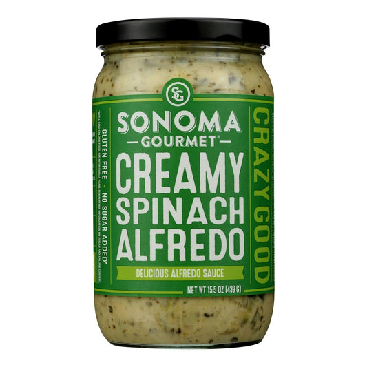 Sonoma Gourmet - Sauce Creamy Spinach Alfredo 15.5 oz (Pack of 6)