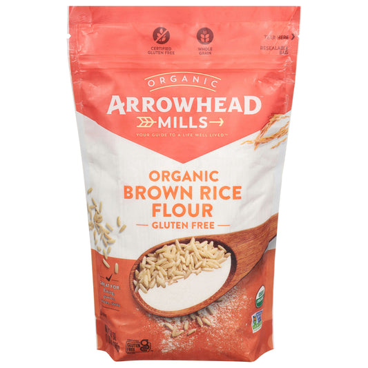 Arrowhead Mills Flour Long Brown Rice Organic 24 oz (Pack of 6)