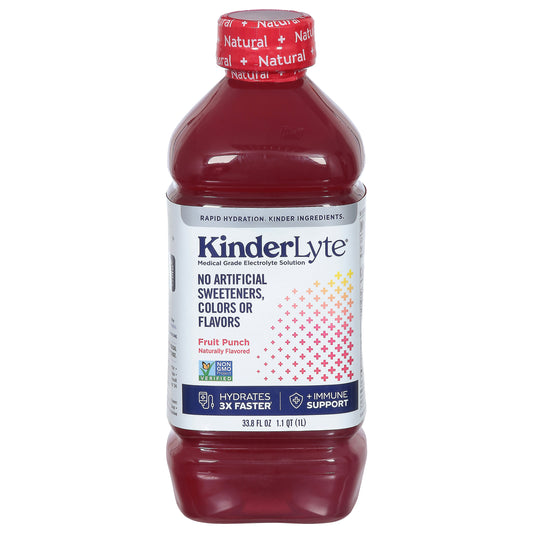 Kinderlyte Electrolyte Soltn Fruit Peach 33.8 fl oz (Pack of 6)