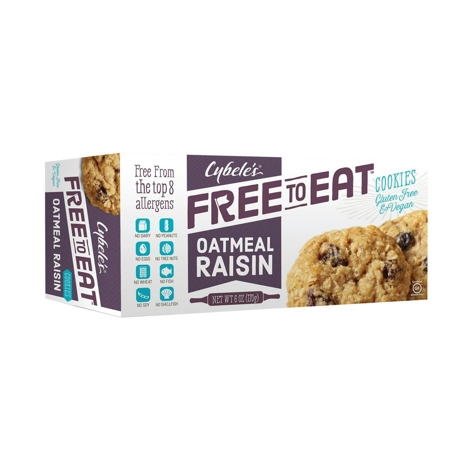 Cybele's Free to Eat Cookie Oatmeal Raisin - 6 oz (Pack of 6)