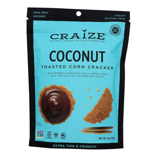 Craize - Corn Crisps Coconut Toasted 4 oz (Pack of 6)