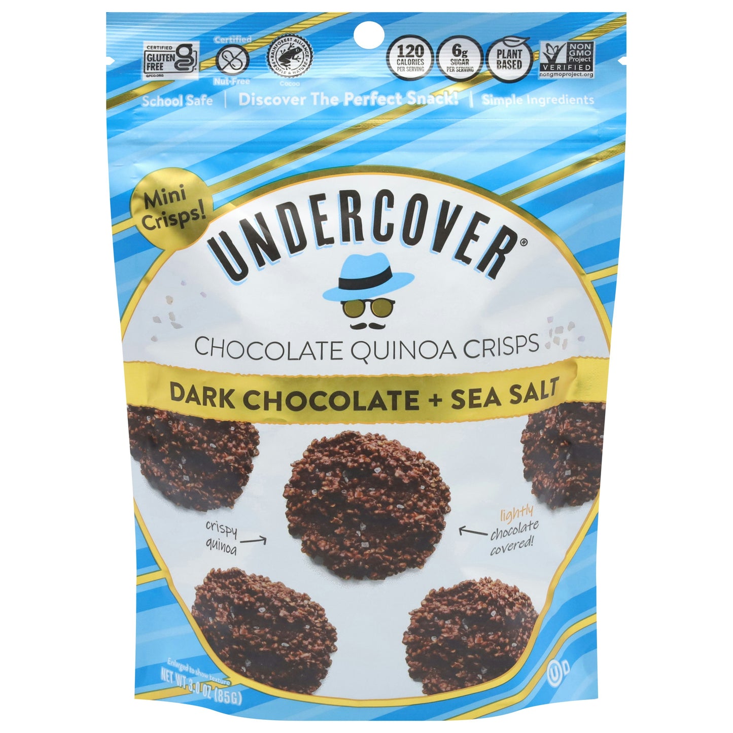 Undercover Quinoa Bites Quinoa Dark Chocolate Sea Salt 3 oz (Pack of 12)