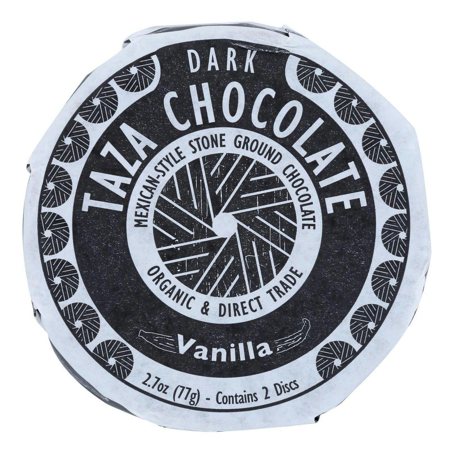 Taza Chocolate Chocolate Disc Vanilla Organic 2.7 Oz (Pack of 12)