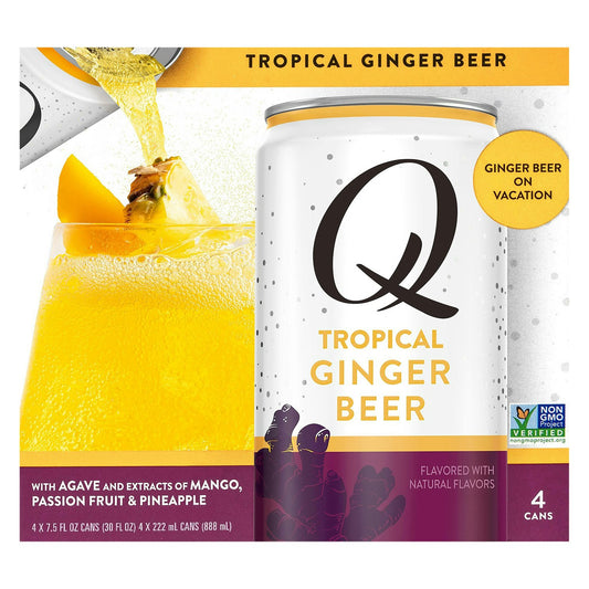 Q Tonic Beer Ginger Tropical 30 FO (Pack of 6)