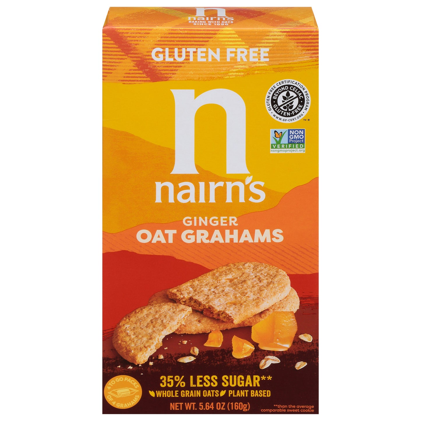 Nairns Cookie Ginger Stems Oatmeal Gluten Free 5.64 Oz (Pack of 6)