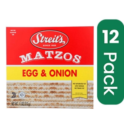 Streits Egg and Onion Matzo - 11 Ounce (Pack of 12)