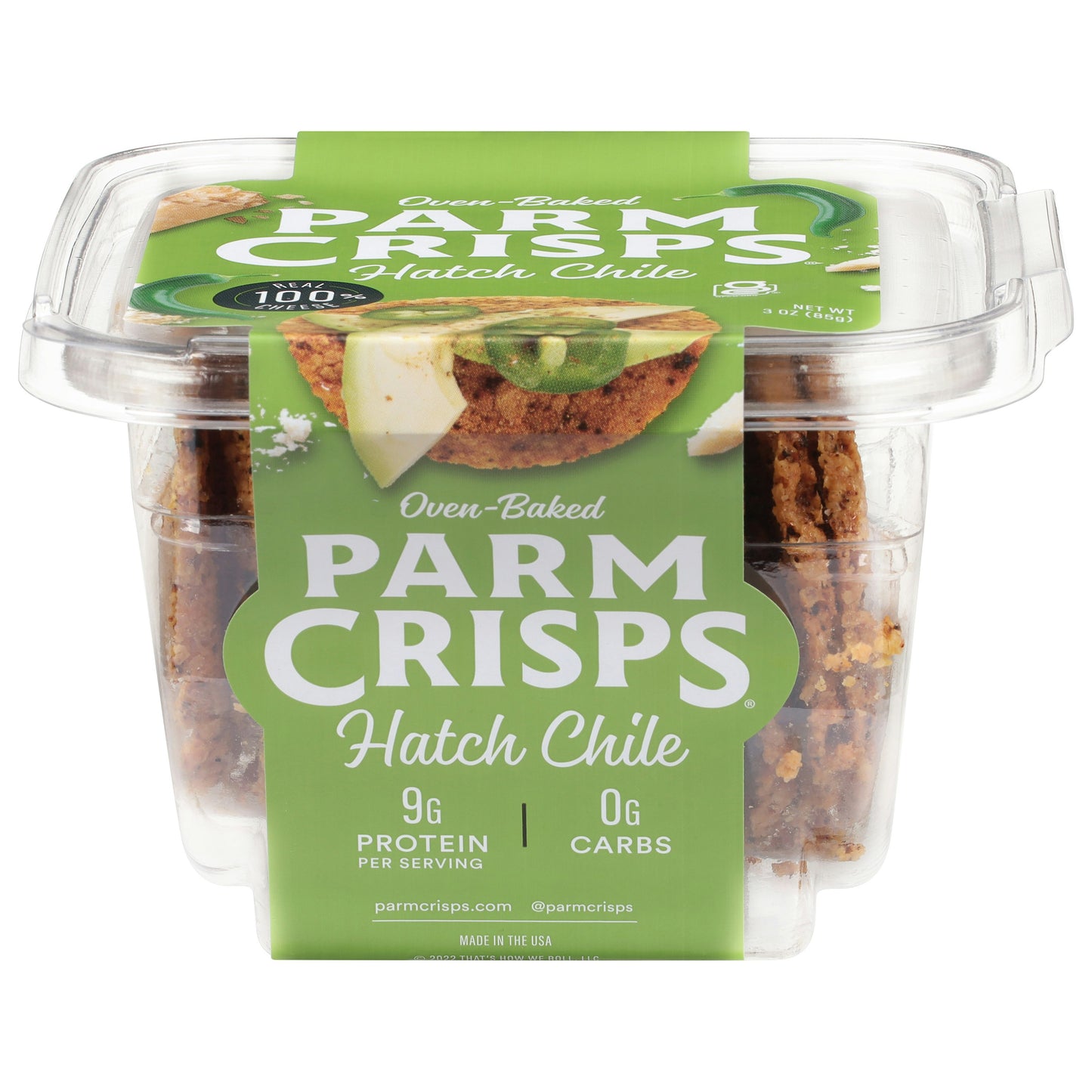 Parm Crisps Crisps Hatch Chile 3 oz (Pack of 12)