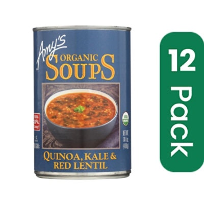 Amy's Quinoa Kale & Red Lentil Soup Organic - 14.4 oz (Pack of 12)