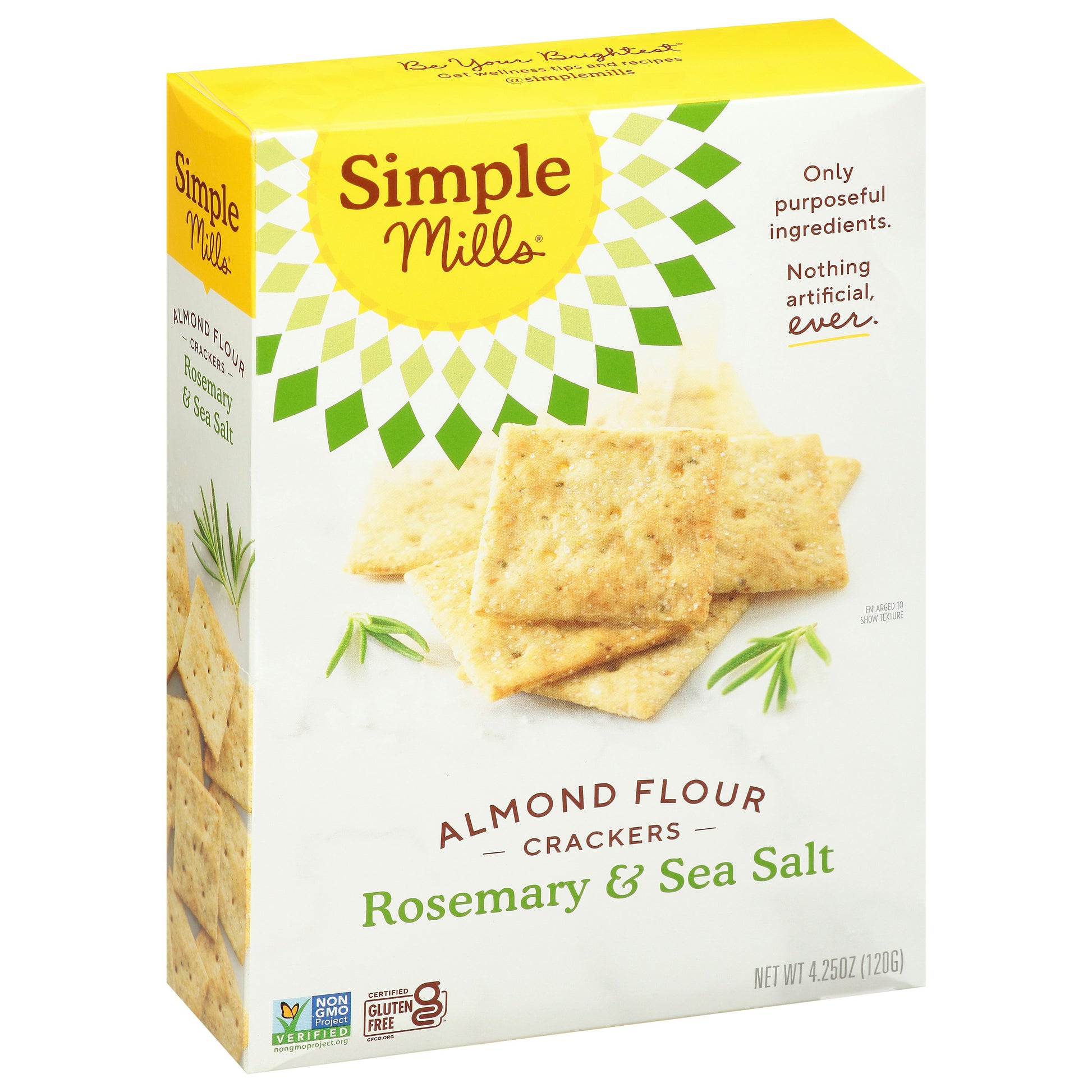 Simple Mills Cracker Almond Flour Rosemary Sea Salt 4.25 oz (Pack of 6)