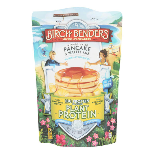 Birch Benders Pancake & Waffle Mix Plant Protein - 14 oz (Pack of 6)