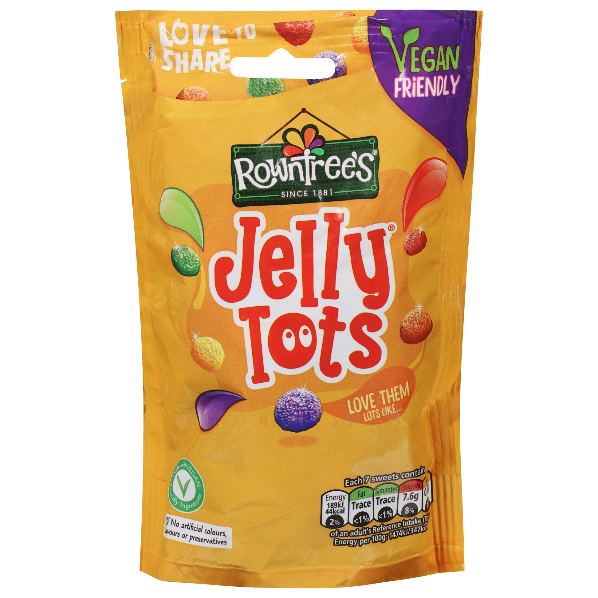 Nestle Rowntree Jelly Tots Pouch Bag 5.3 Oz (Pack of 10)