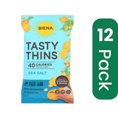 Biena Llc - Tasty Thins Sea Salt 4 oz (Pack of 12)