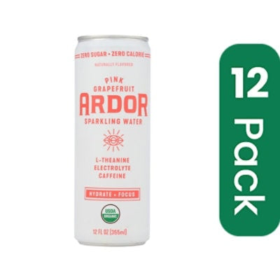 Ardor Sparkling Water - Pink Grapefruit 12 fl. oz (Pack of 12)