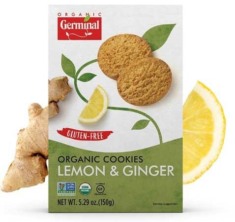 Germinal Organic Lemon and Ginger Cookie - 5.29 Ounce (Pack of 6)