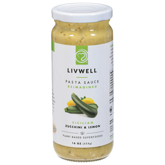 Livwell Foods Sauce Pasta Zucchini & Lemon 16 Oz (Pack of 6)