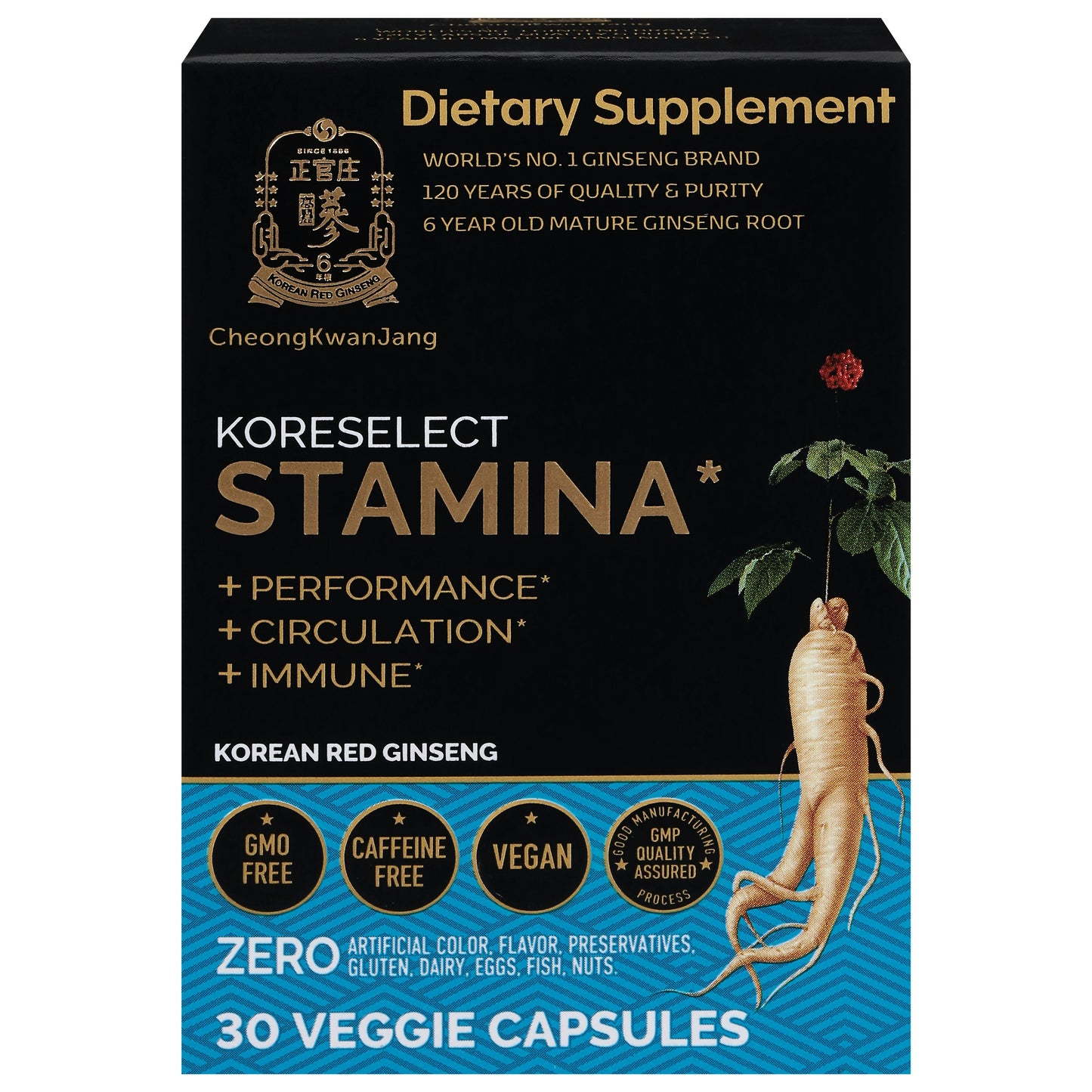 Koreselect Ginseng Stamina 30 Cp Pack of 3