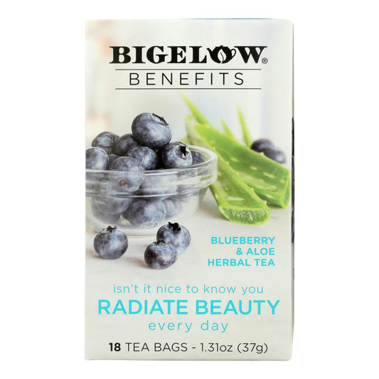 Bigelow Tea Tea - Blueberry Aloe Radiate Beauty 18 Bags (Pack of 6)