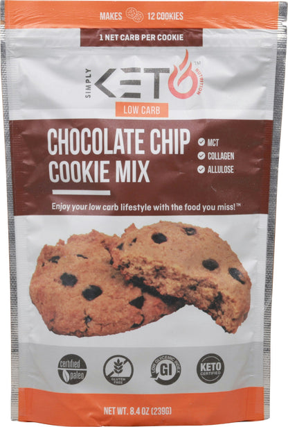 Simply Keto Nutrition Cookie Chocolate Chip M 8.8 Oz Pack of 6