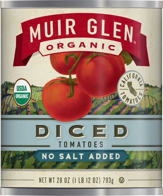 Muir Glen Tomatoes Diced No Organic 28 Oz (Pack of 12)