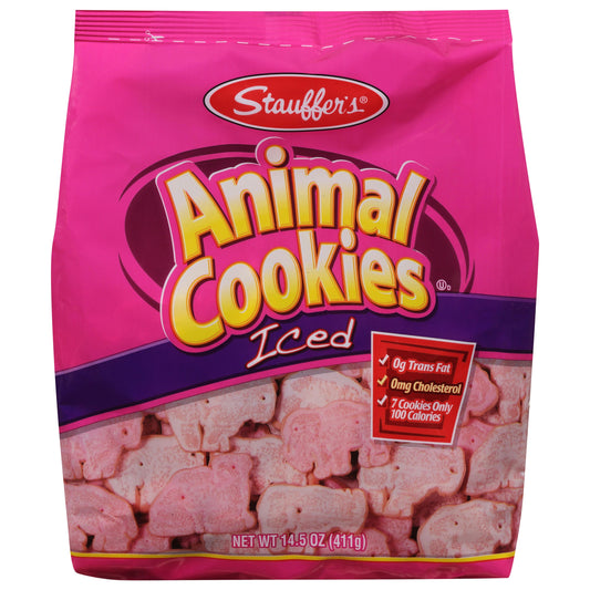 Stauffer Cookie Iced Animal 14.5 Oz Pack of 12