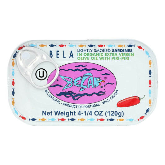 Bela - olhao Sardines - Sardines Piri Piri Smoke 4.23 oz (Pack of 12)