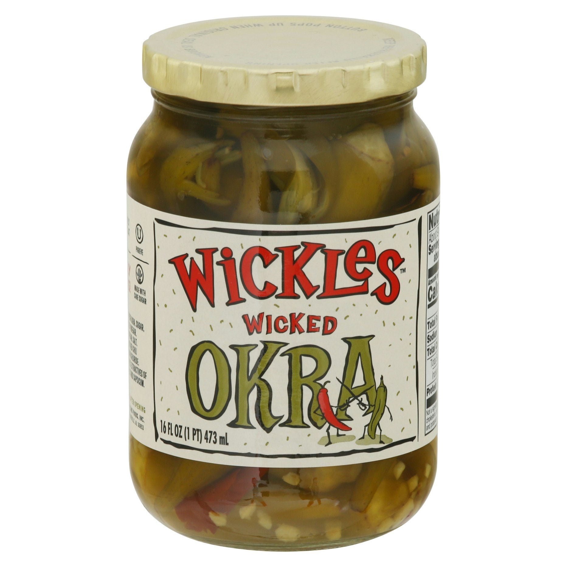 Wickles Okra Wicked 16 oz (Pack of 6)