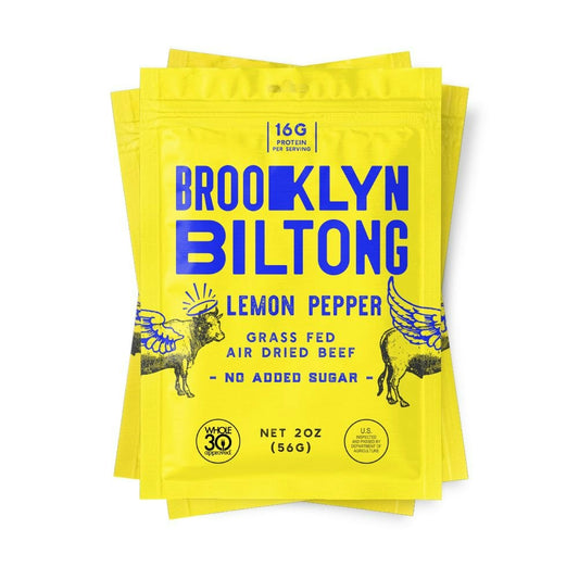 Brooklyn Biltong Jerky Lemon Pepper 2 oz (Pack of 8)