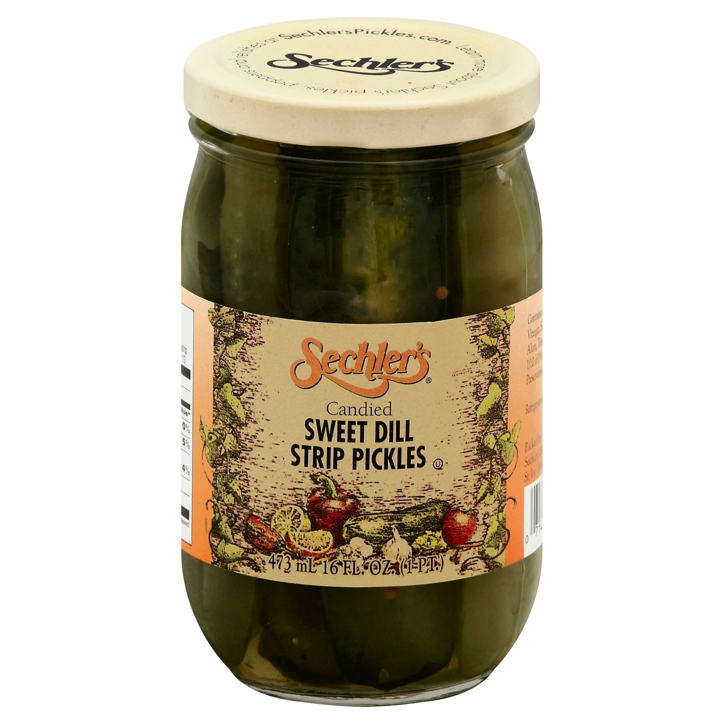 Sechlers Pickle Candied Sweet Dill S 16 Oz (Pack of 6)