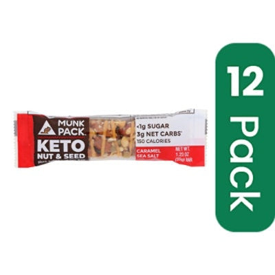 Munk (Pack - Bar Nut Seed Caramel Sea Salt Keto 1.23 oz (Pack of 12)